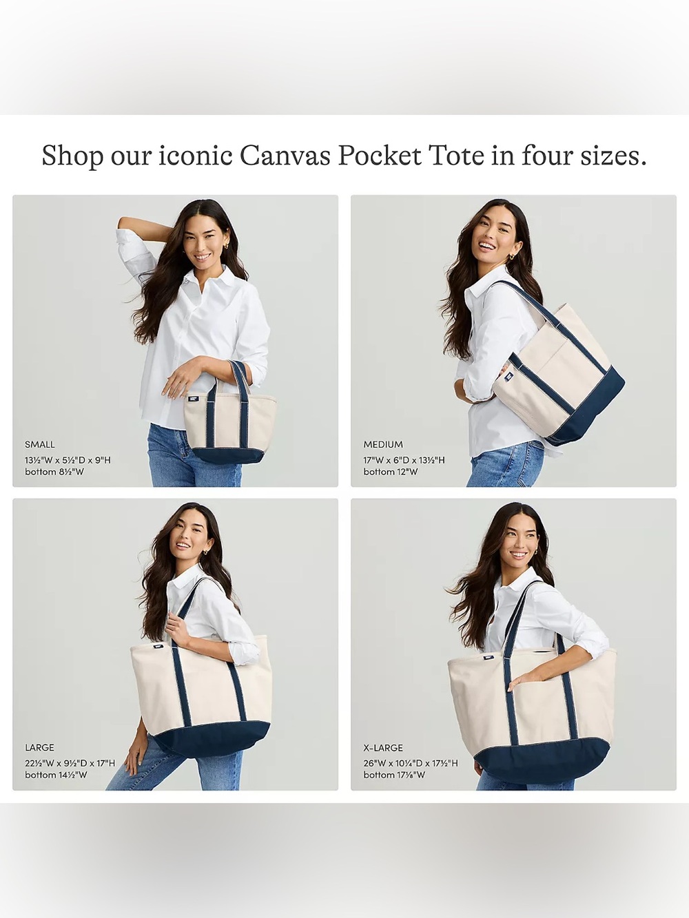 Lands End Canvas Tote in Natural with Dark Green Trim - Picture 11 of 11